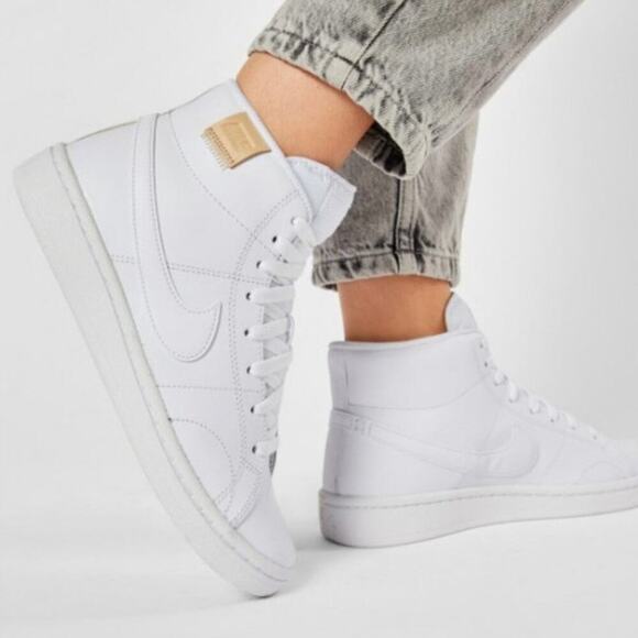 Nike Court Royale Mid White Womens Size 9 Sneaker Shoe - Picture 6 of 7